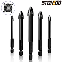 stonego 1pc cemented carbide drill bit for glassceramicconcretetilebrick plastic and wood hole opener hard alloy drill bit