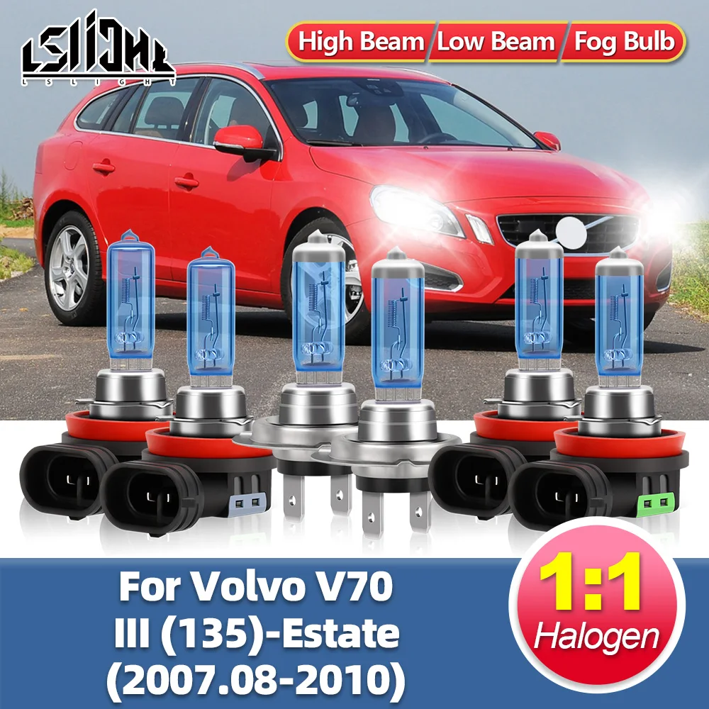 LSlight для Volvo V70 III (135) Estate 2007 2008 2009 2010 Авто галогенные фары 100 Вт Автомобильные
