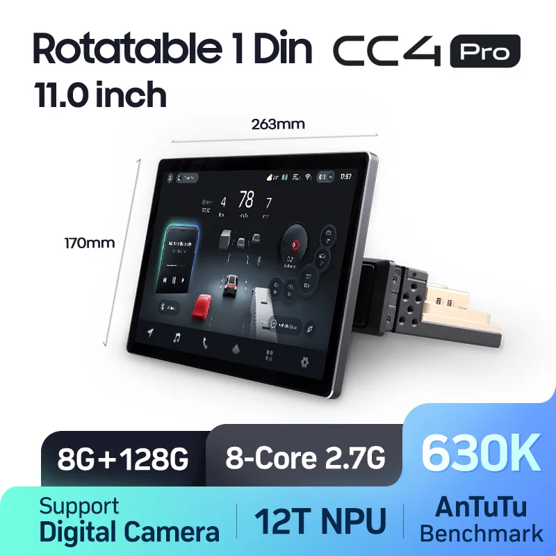 

TEYES Тиайс CC4 PRO Штатная магнитола For Rotatable Screen Universal 1 Din автомагнитола 2 DIN DVD GPS CarPlay Android Auto мультимедиа автомобиля головное магнитола