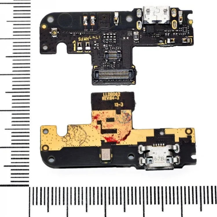 Гибкий кабель (зарядка), совместимый с Xiaomi Redmi Note 5A/Redmi 5A Prime + системный разъем микрофона Ori on.