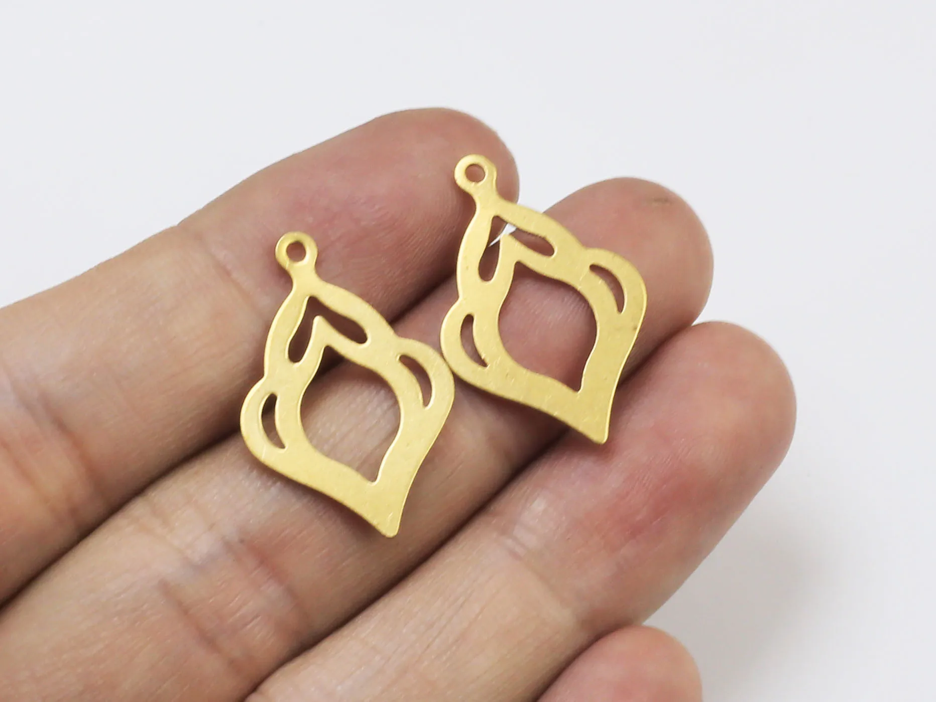

20pcs Brass charms for earrings Gourd necklace pendant 25x16.5x0.7mm Religion brass findings R1568