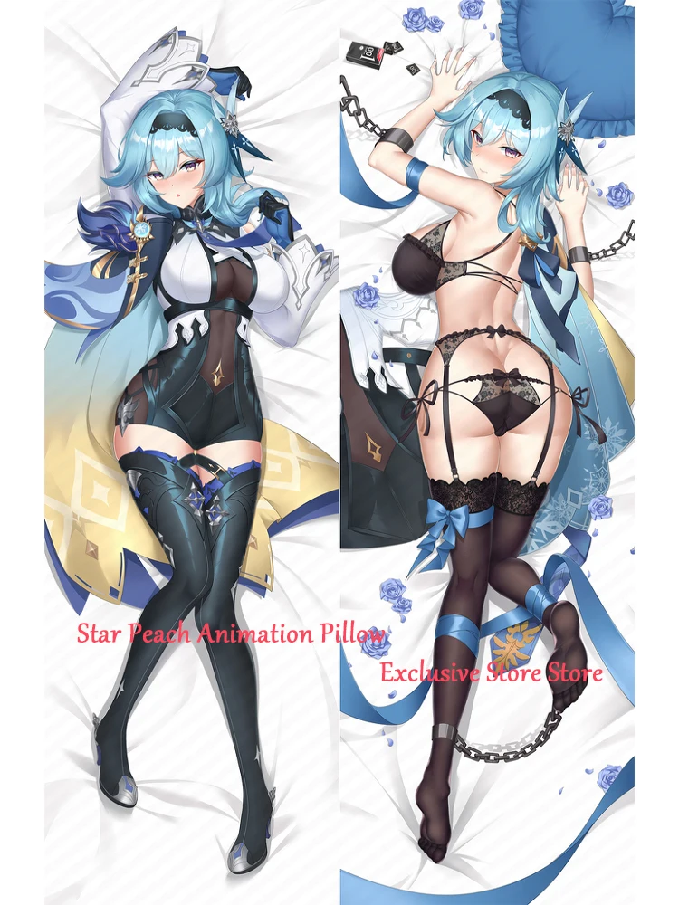 

Dakimakura Anime Eula Lawrence Genshin Impact Pillow Cover 2-Side Print Pillowcase Hugging Body Cushion