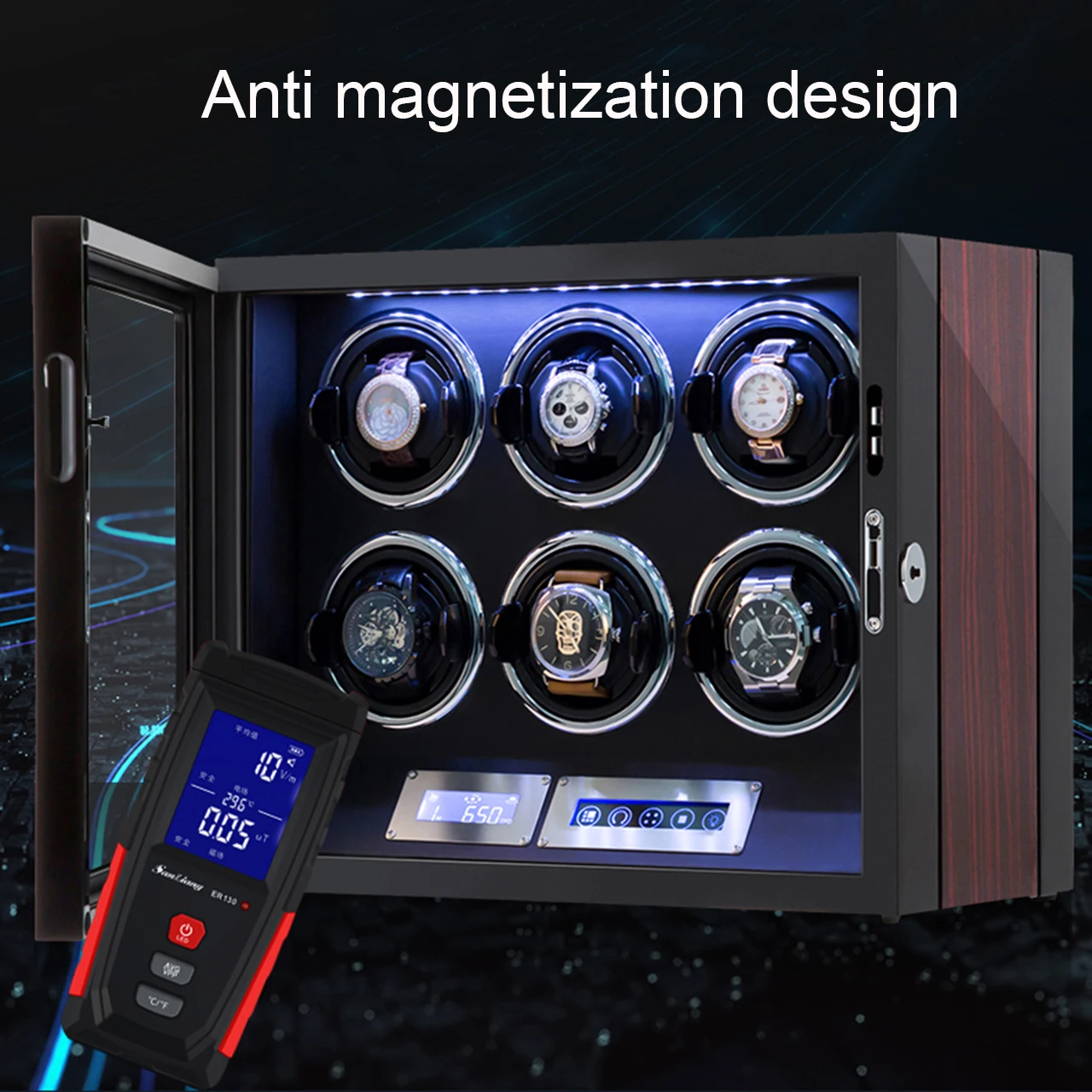 Роскошный японский футляр для хранения электронных часов с сенсорным ЖК-экраном