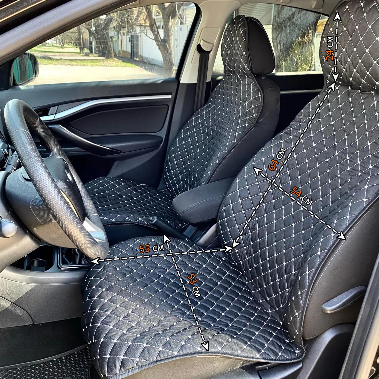 Накидки Жаккард универсальные для авто чехлы на передние сиденья в машину