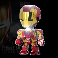 the avengers 3d metal puzzle model spiderman iron man captain america figures diy assembly figurine collectible doll kids toy