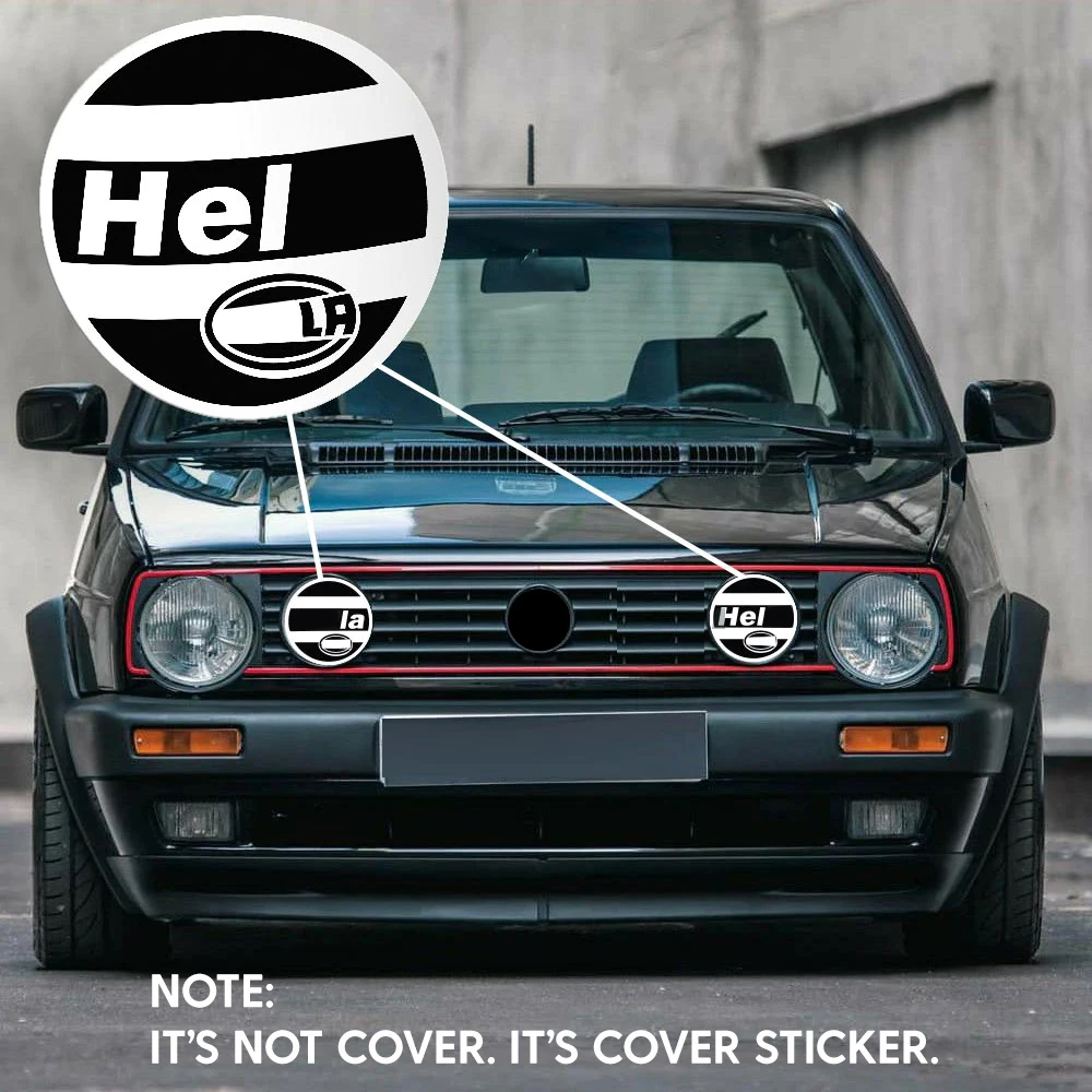 

VW GOLF GT GTI MK1 MK2 MK3 HELLA FOGLIGHT KAMEI ROUND HEADLIGHT FOG RABBIT RETRO CAR Accessories Sticker Decal Emblem