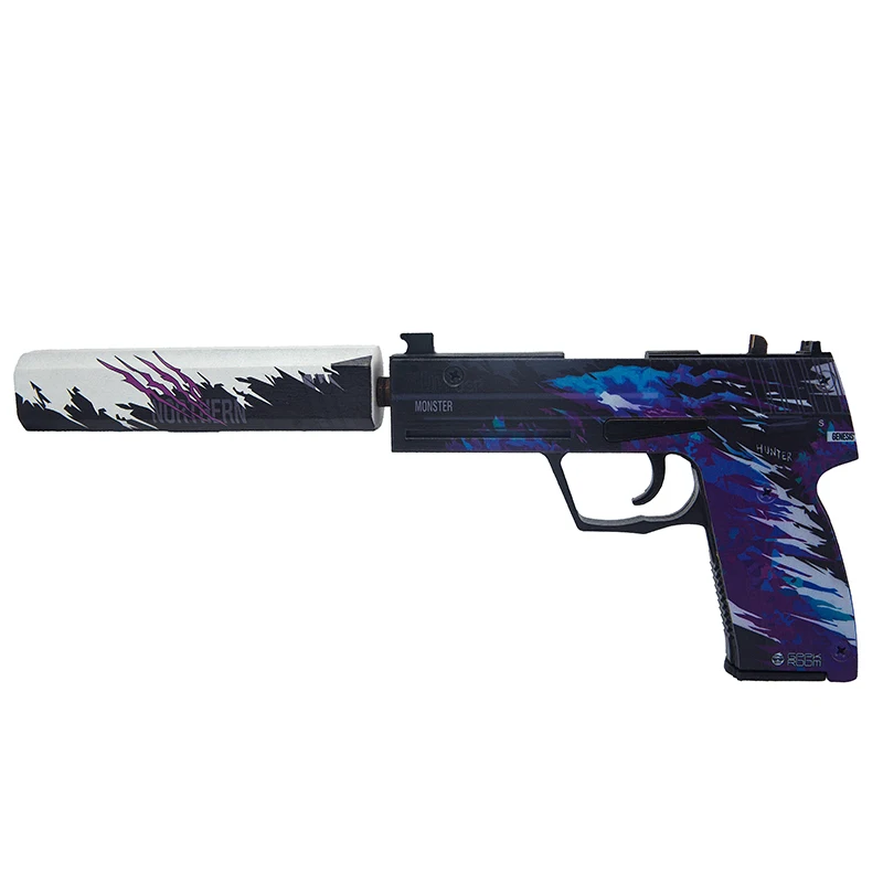 Набор деревянного игрушечного оружия и наклеек Geekroom / стикеры ST(№2 3 4) автомат ак47