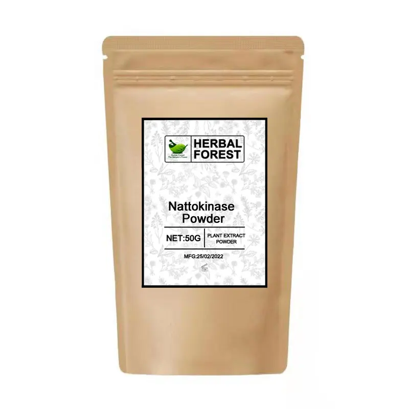 

Pure Natural Organic Nattokinase Powder 99% Nattokinase 20000FU/g Enzymes Powder Anti-Oxidatio