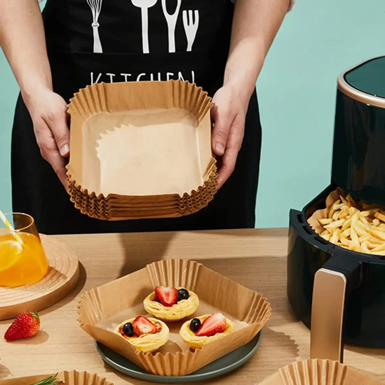 Бумага для выпечки для фритюрницы, вощеная бумага для фритюрницы,бумага ...