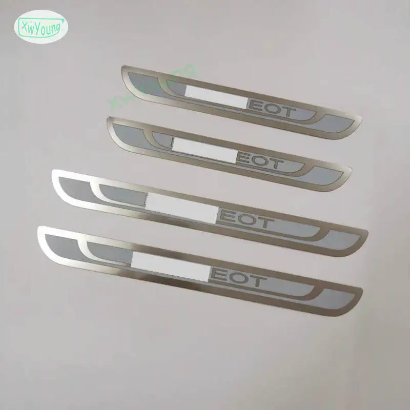4Pcs For Peugeot 5008 3008 2008 301 307 308 508 206 207 407 408 2008-2019 Door Sill Scuff Plate Guard Threshold Pedal