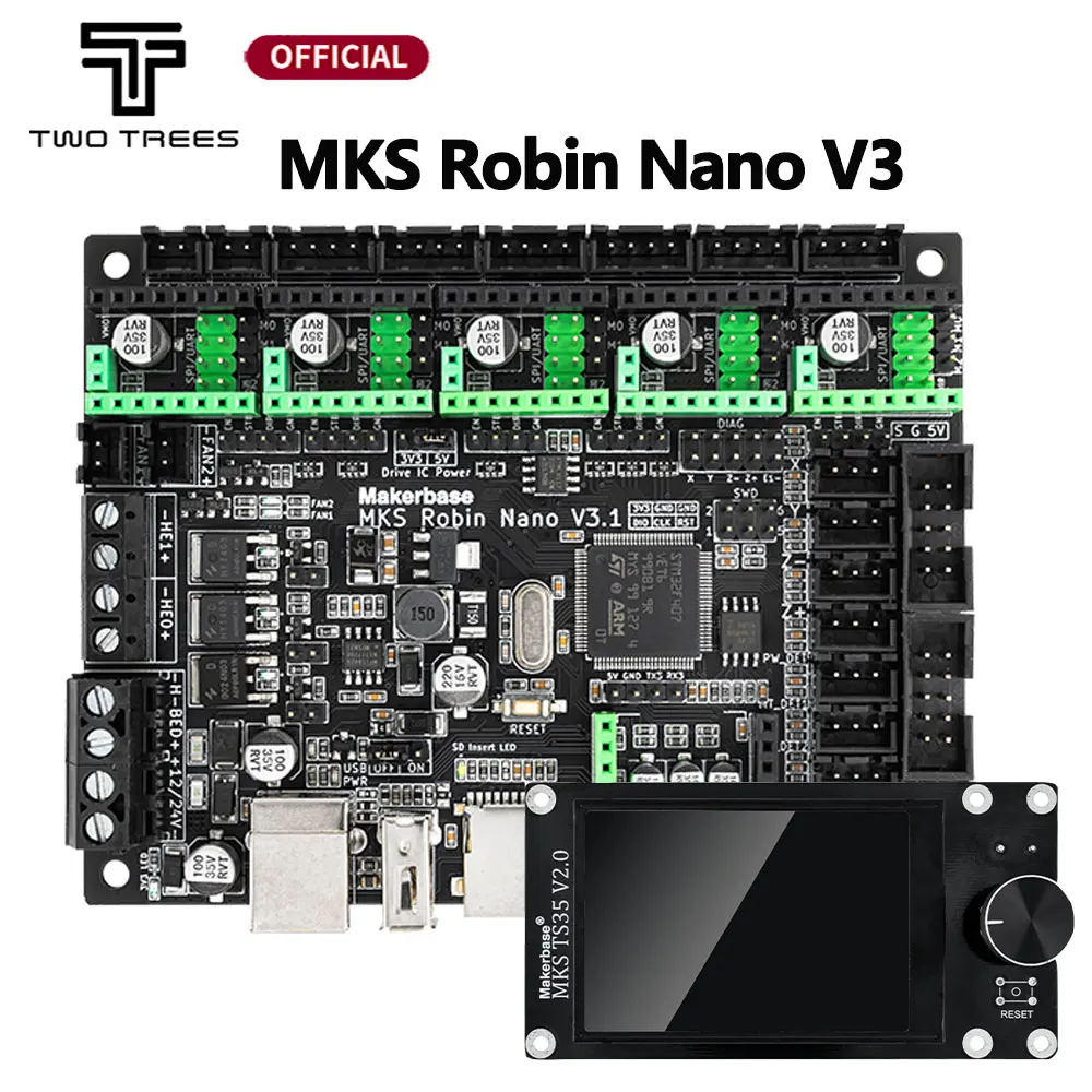 Makerbase Mks Robin Nano V3 Eagle 32bit 168Mks 168mhz f407 Pea Impressora 3D Tela Tft Usb Impresso | Компьютеры и офис