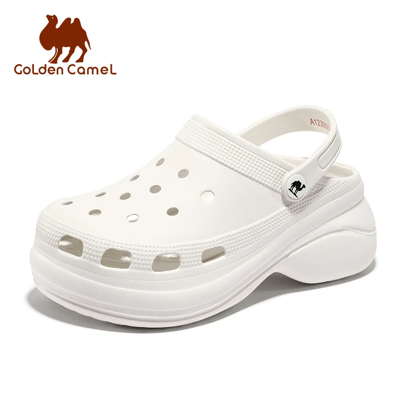 

GoldenCamel Hole Shoes Summer Sandals Slippers Outside Penetrating Thick Bottom Platform Shoes Non-slip Beach Shoes for Women