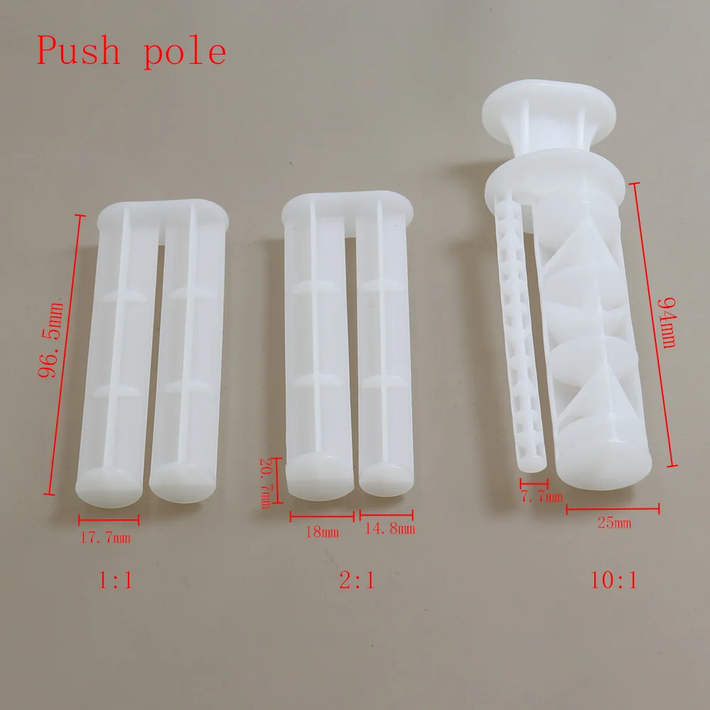 

AB Dual -Group Colloid Mixed Tube Plastic Cylinder 1: 1/2: 1/10: 1 Push Pole