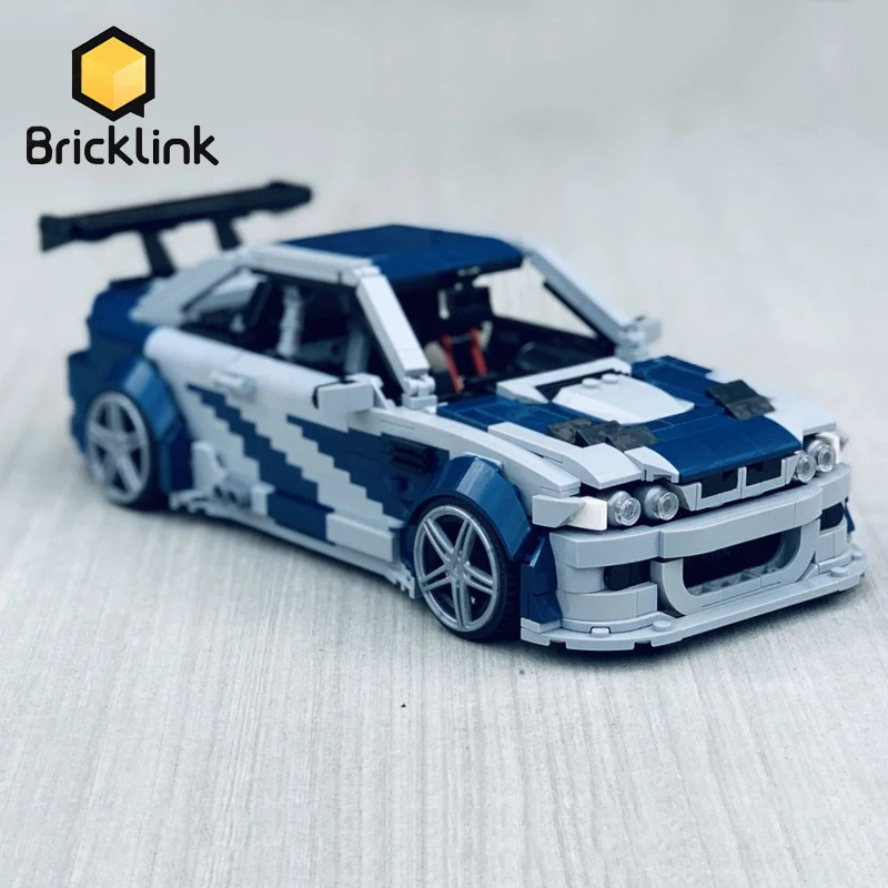 Bricklink Technical Car MOC-59003 E46 M3 GTR Need for Speed MOST WANTED Edition Creative Expert Building Blocks Toy For Children