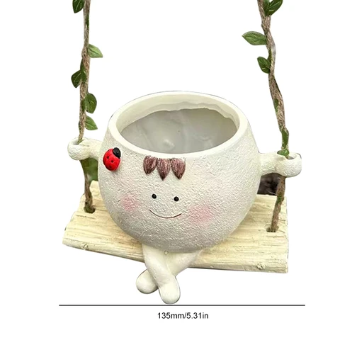 Подвесные горшки для суккулентов  Planter со smiling face
