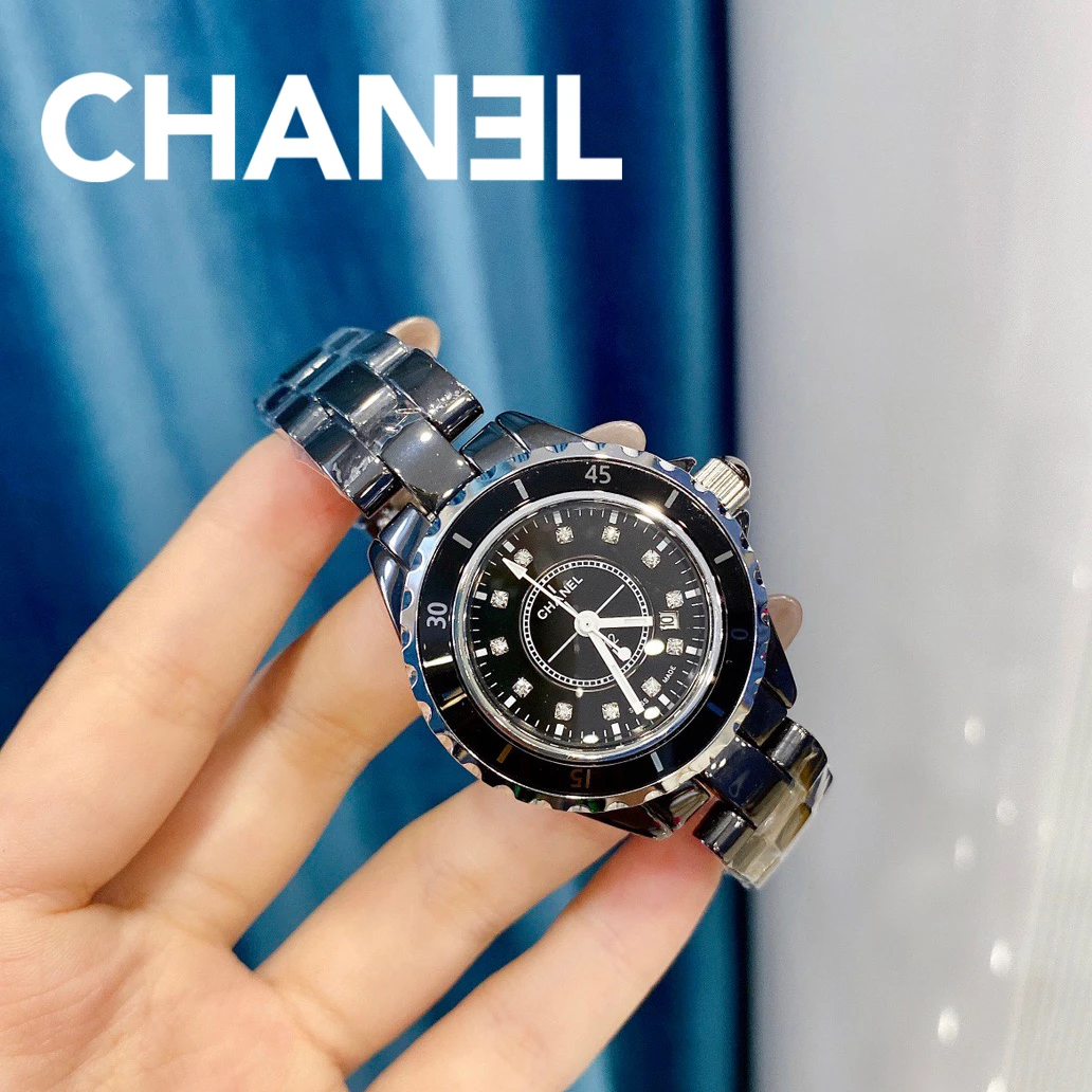 Часы в стиле Chanel новые кварцевые керамические часы модные женские