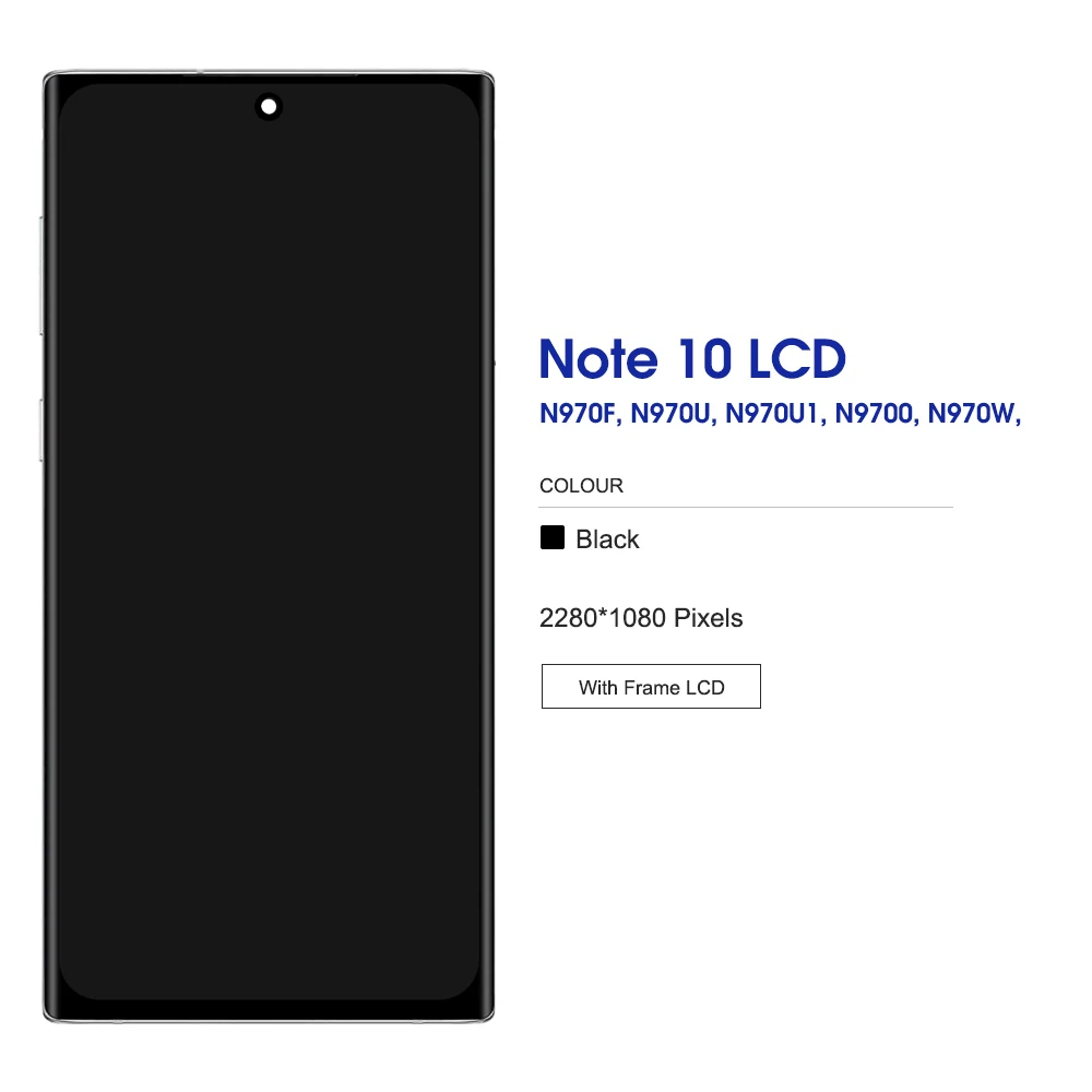 OLED Note 10 дисплей с рамкой для Samsung N970 SM-N970F сенсорным экраном дигитайзер в сборе
