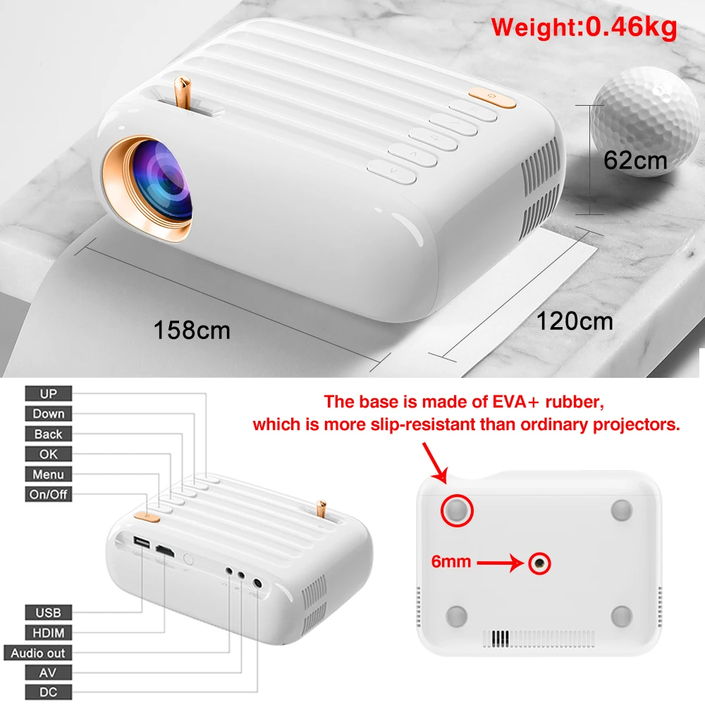 Everycom T3 1080P умный ТВ-проектор для домашнего кинотеатра портативные мини-проекторы