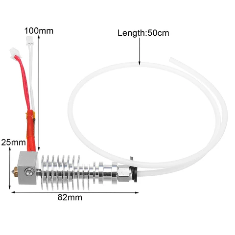 Металлический комплект Hotend с J-образной головкой V5, Экструдер, Нагревательный блок V5, Детали для 3D-принтера Anycubic I3 Mega, нить накала 1,75 мм