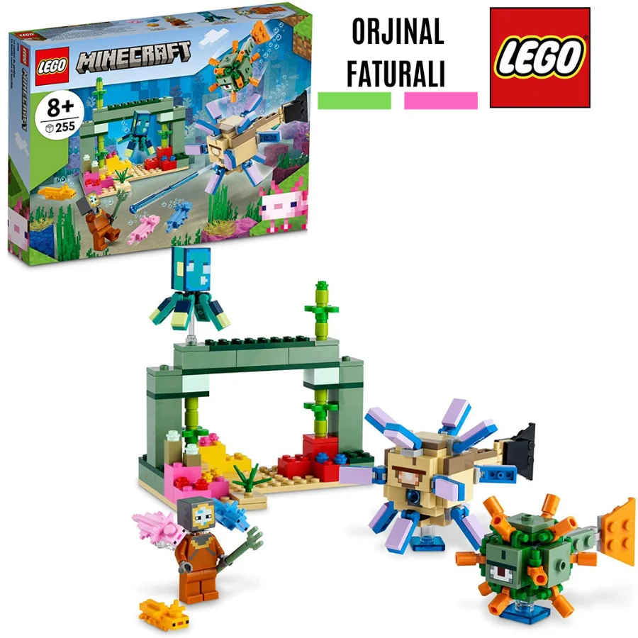 Конструктор Lego Minecraft для мальчиков оригинальный комплект сборки битвы хранителя