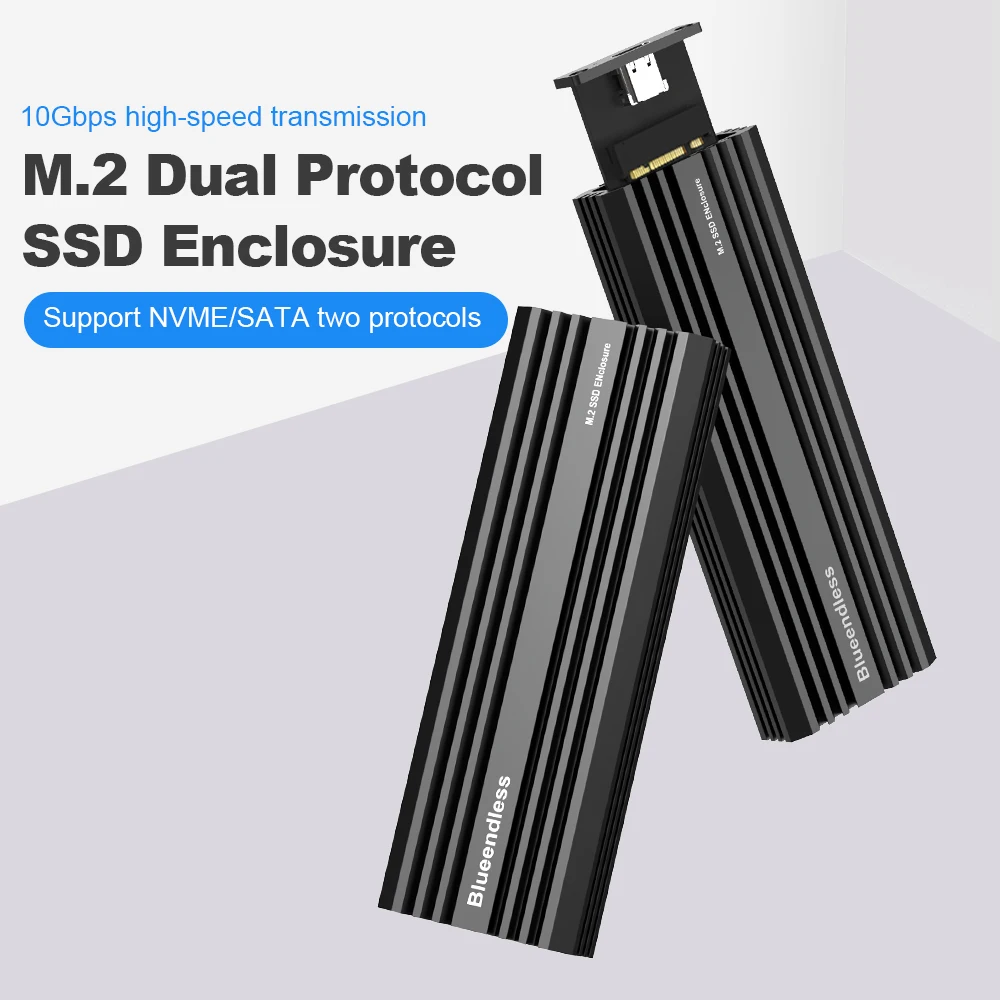 

Корпус для SSD-накопителя, 10 Гбит/с, M.2 NVME, Type-C