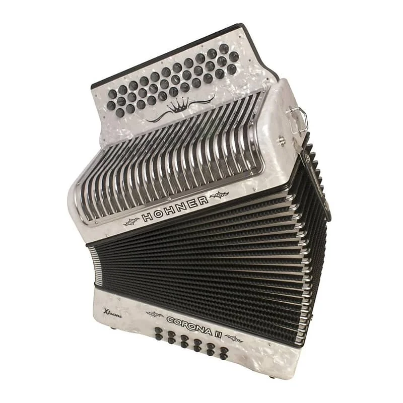 

(NEW) FREE SHIPPING Best Hohner Button Accordion Corona II Xtreme FBbEb with Gig Bag and Straps Jet Black