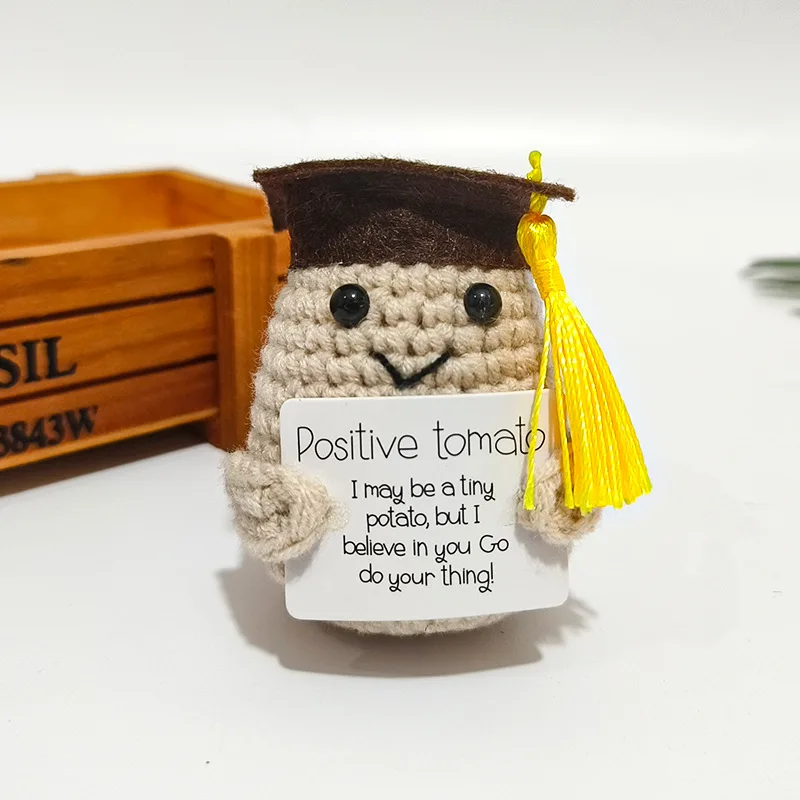 Забавный вязаный товар Рождественский положительный картофель милая шерстяная