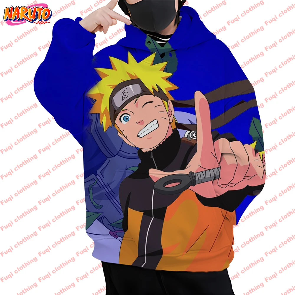 

Children's Naruto cartoon hoodie children's new autumn hoodie clothing Harajuku Kakashi hoodie 4-14 years old jumpsuit