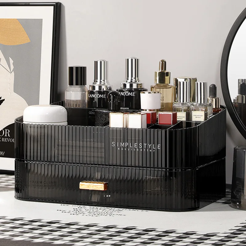 

INS Storage Makeup Cosmetic Case Waterproof Makeup Organizer Jewelry Box Woman Beauty Skin Care Drawer Home Storage Box Durable