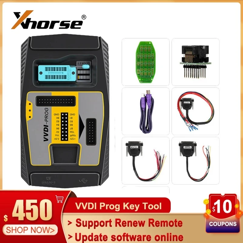 

Программатор автомобильных ключей Xhorse VVDI PROG V5.1.6 для BMW is EERPOM MCU Reader Diangnostic Tools, удаленная программа, бесплатное онлайн обновление