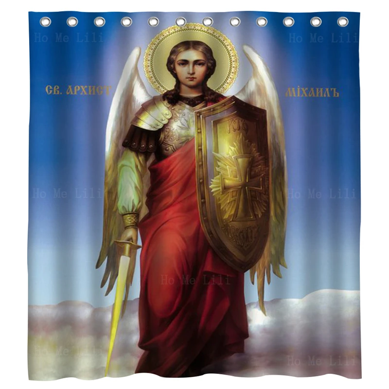 

Archangel Michael The Adoration Of The Shepherds All Saints Day Catholic Shower Curtain By Ho Me Lili For Bathroom Decor