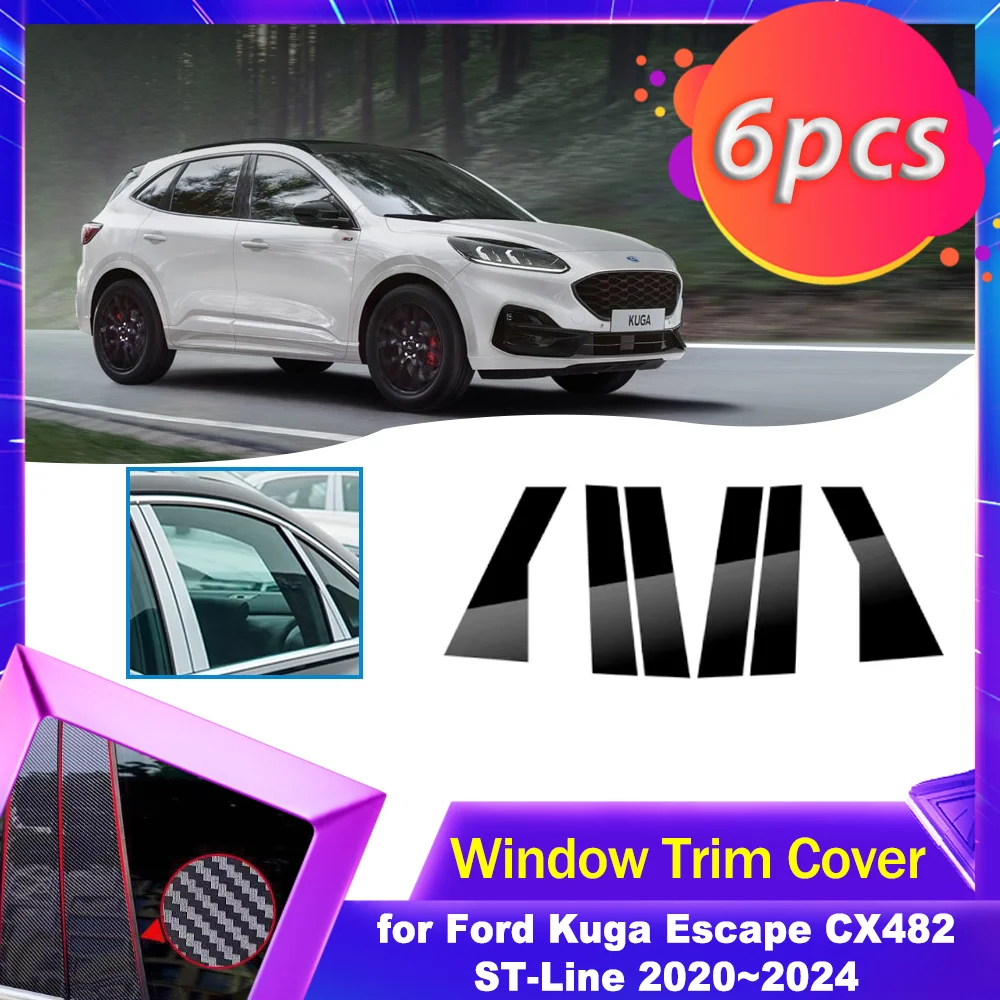 Накладка на дверное окно для Ford Kuga Escape CX482 ST-Line 2020 ~ 2024 хромированная наклейка из