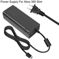 xbox 360 slim power supply ac adapter power supply brick replacement charger with cord cable for xbox 360 slim console