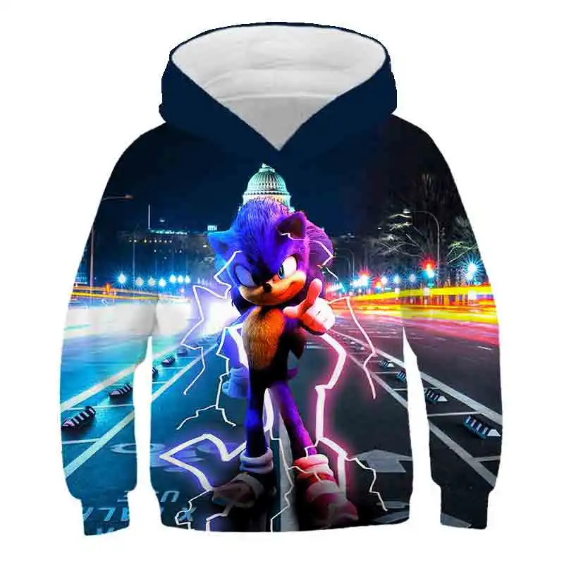 

Autumn Boys Sonic Hoodies Cartoon Kids Long Sleeve Sweatshirts Children's Clothing Baby Boy Cartoon Top Clothes 3-14Years 2022