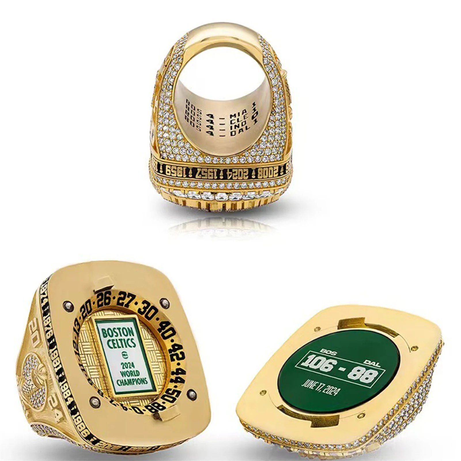 Мужское и женское баскетбольное кольцо &quotСелтикс 2024&quot