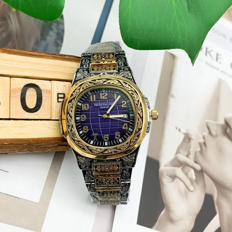 Горячий фабричный темперамент кварцевый Patek Philippe стиль секс часы Nautilus календарь