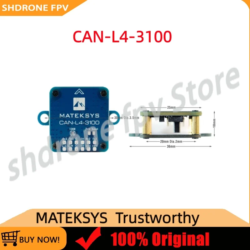 Фото Магнитометр MATEKSYS CAN-L4-3100 RM3100 6G с защитой от помех, GPS-геомагнитный датчик для БПЛА/дронов №1