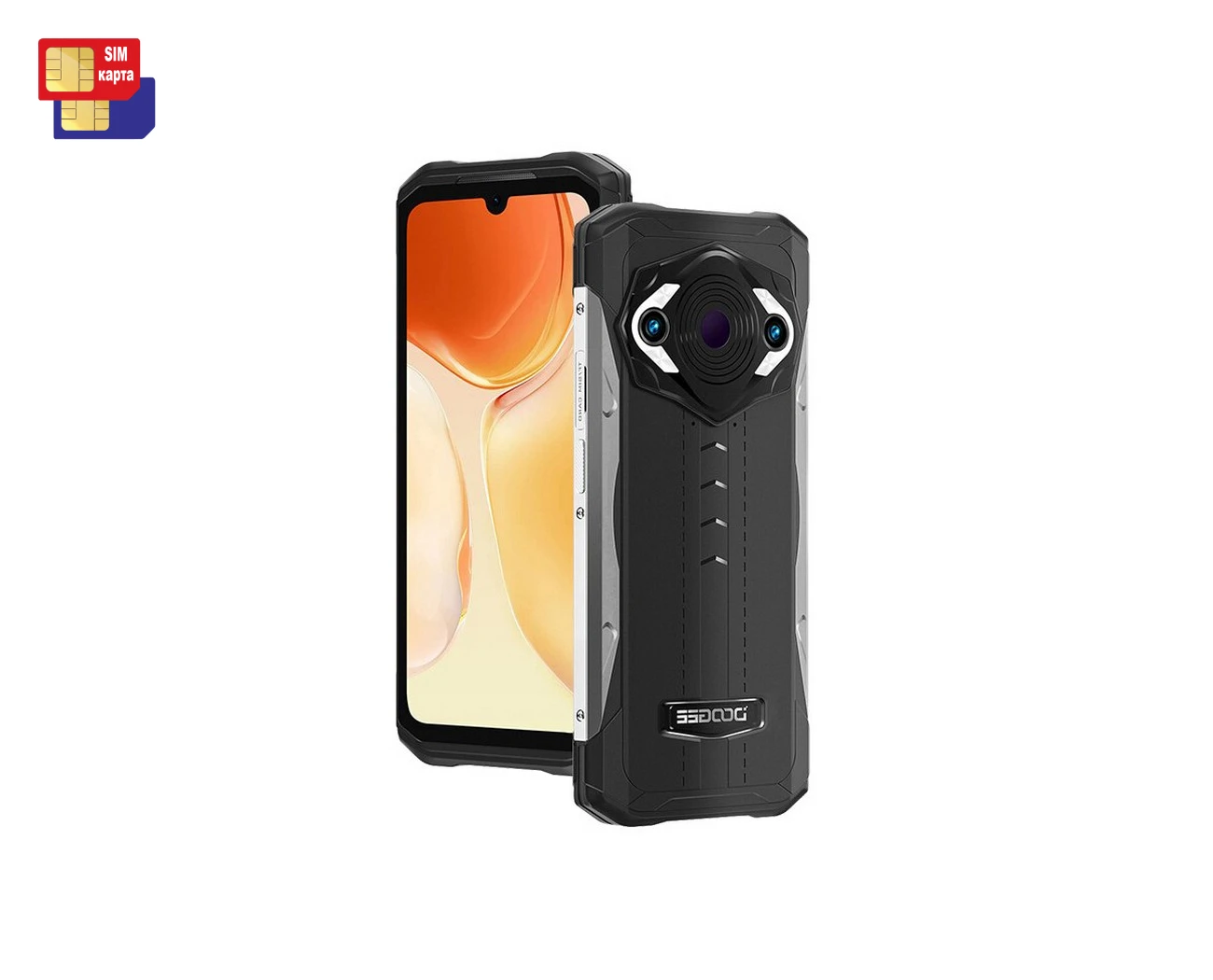 Смартфон с тепловизором DooGee-PRO (S98) (C94783PTH) 4 видеокамеры - телефон  с тепловизором и камерой ночного видения | AliExpress