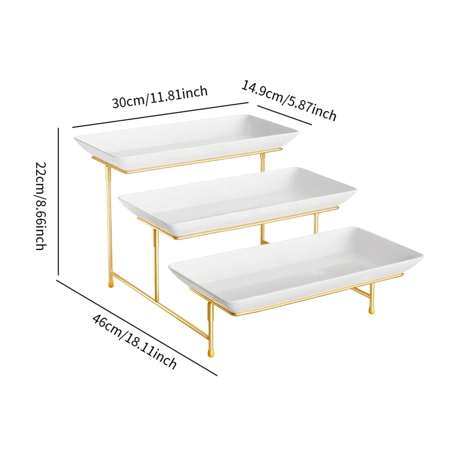 

3-х ярусная подставка для сервировки Kesoto