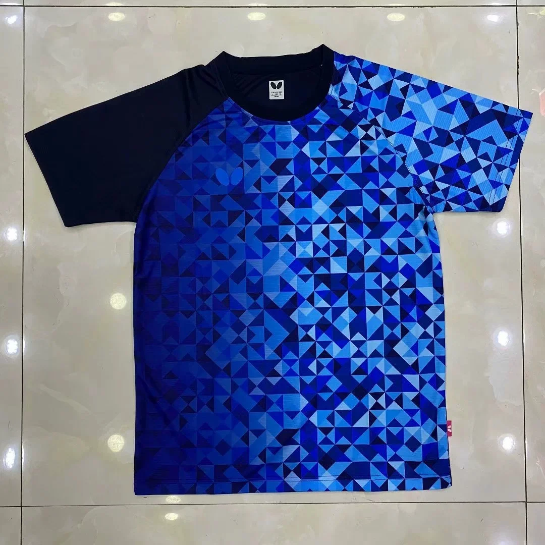 Men's Sports Short Sleeve T-shirt Quick-Drying Ultra Thin Breathable Table Tennis Badminton Women's Tshirt Boys