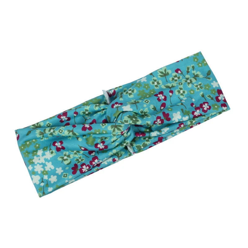 

Colorful Floral =Printing Wide Turban Twist Knotted Women's Wide-Brimmed Headband Headwrap Hairband Hair Accessories