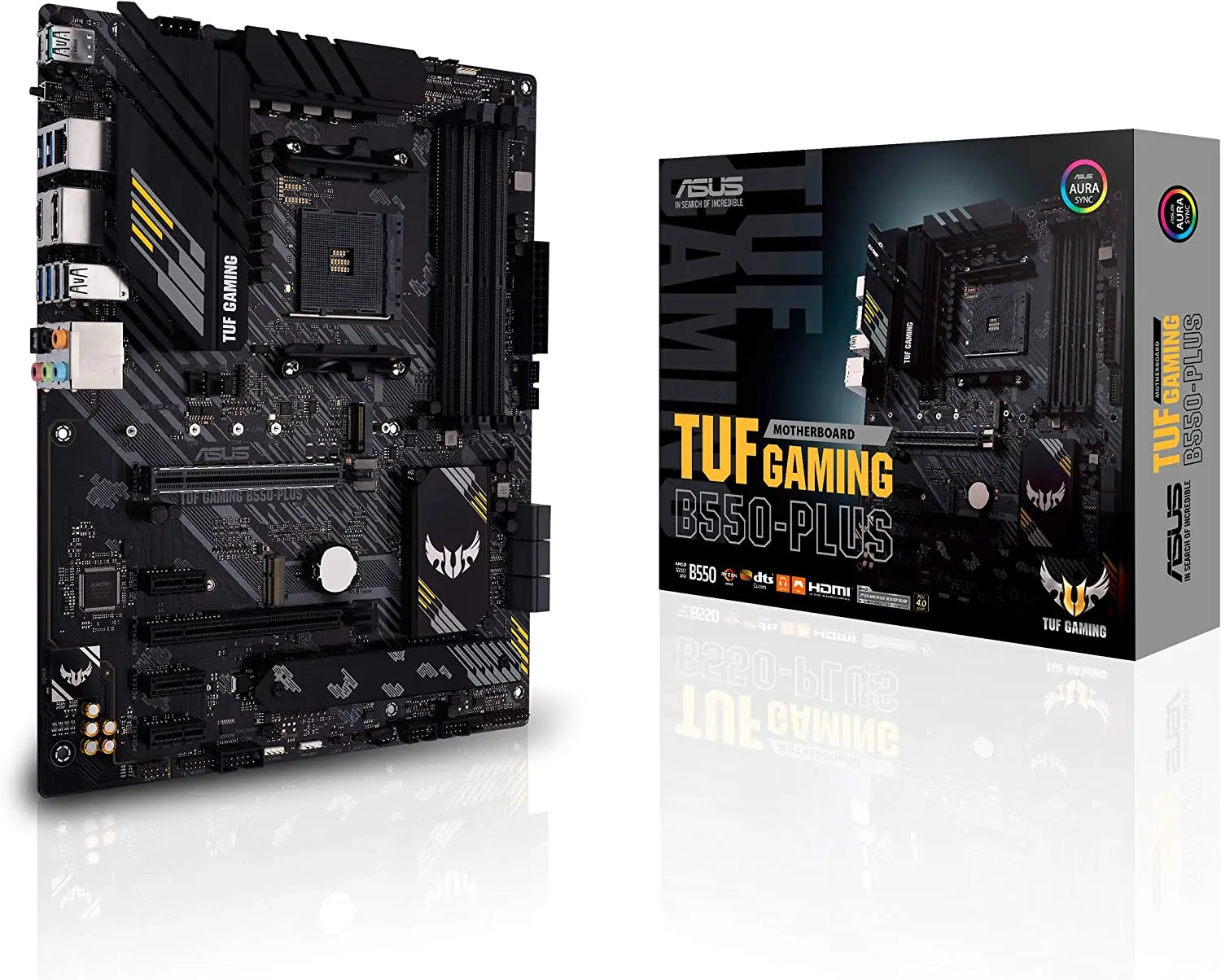 

ASUS TUF Gaming B550-PLUS AMD AM4 Zen 3 Ryzen 5000 & 3rd Gen Ryzen ATX игровая материнская плата (PCIe 4,0, 2,5 ГБ LAN, HDMI 2,1, BIOS F