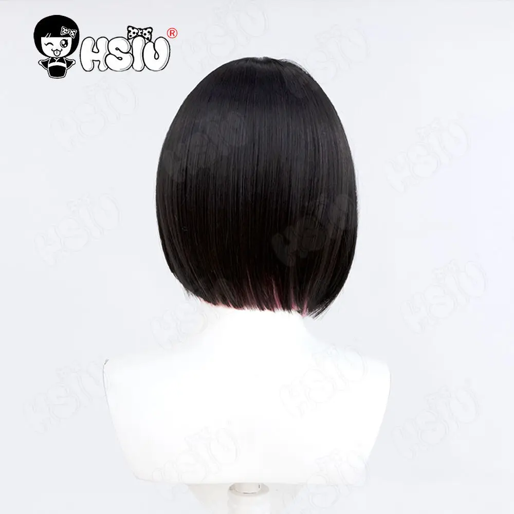 Kyoyama Kazusa Cosplay HSIU 35CM Черный комбинированный розовый коротковолосый синтетический