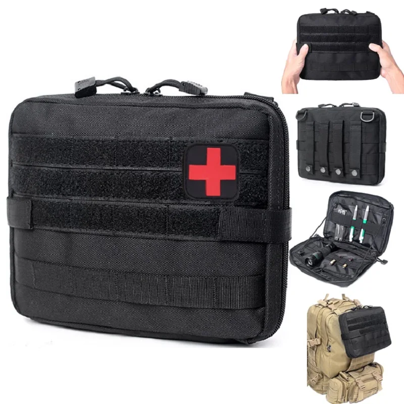 Military Tactical Molle Medical First Aid Pouch Outdoor Sport Nylon Multifunction Backpack Accessory Army EDC Hunting Tool Bag
