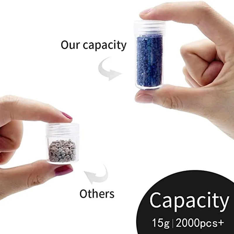 Diamond Painting Storage Container, 60 Slot Accessory Kit with Tools for Art Craft Jewelry Beads