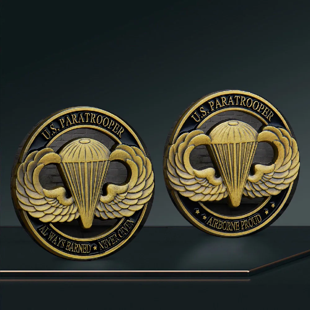 Полая медная монета десантника США воздушно-десантная гордая памятная медаль