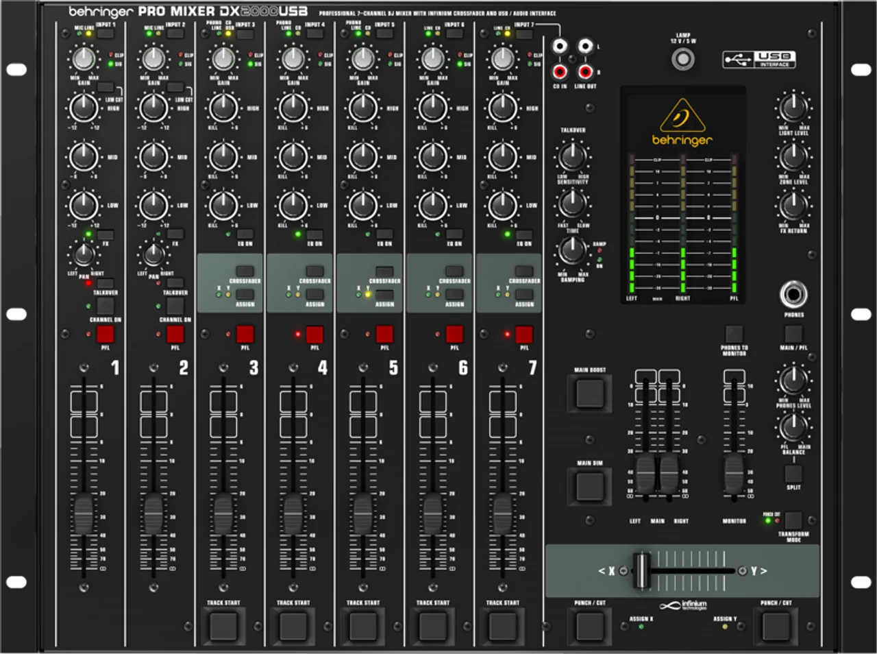 

HIGH QUALITY ON Behringer Pro Mixer DX2000USB 7-channel DJ Mixer