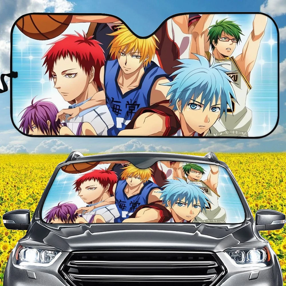 

Cartoon Anime Kuroko Basketball Car Sunshade for Woman Men High Quality Brand Sun Windshield Shade Universal Car Accessories