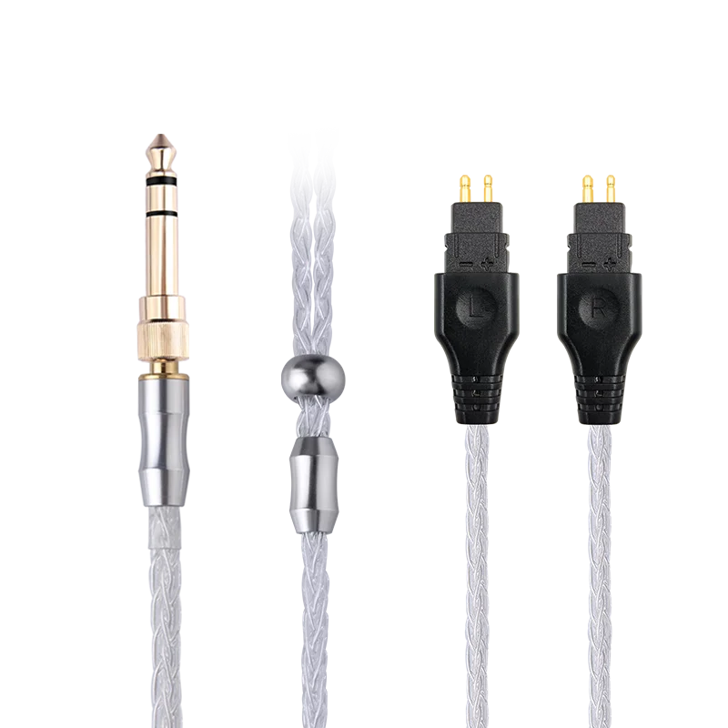 Серебристый 8-жильный аудио кабель 3 5 мм/6 35 мм для наушников Sennheiser HD58X HD660S2