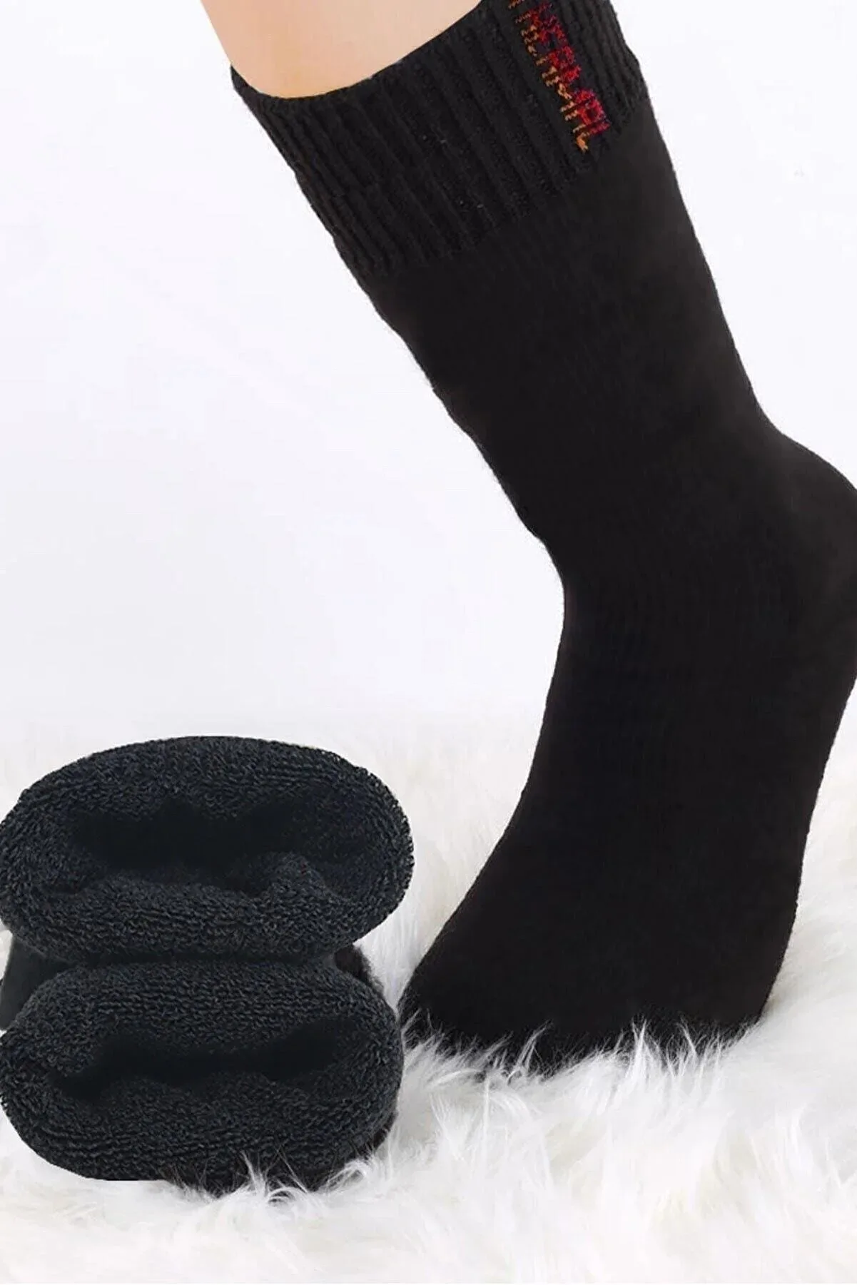 Termal Çorap, unisex, kalın ve sıcak tutar. (6Pcs)